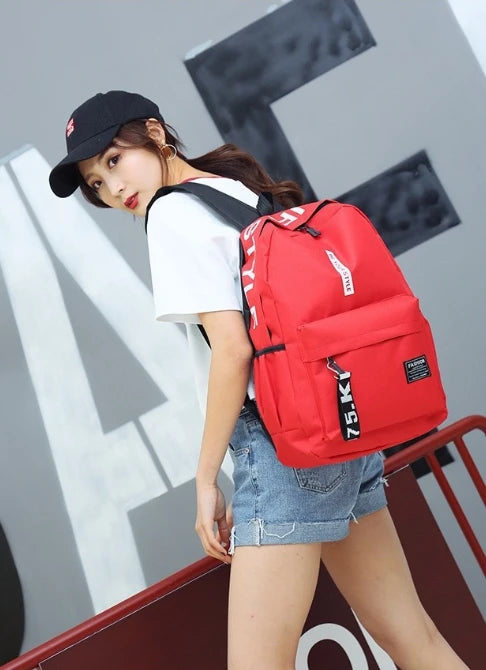 Fashion Trend Backpack for Men and Women Junior High School High School Student Bag Large Capacity Korean Version of Th