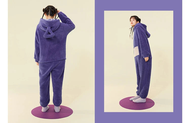 Adults Kids Onesies Soft Long Sleeves Pajamas Dipsy Tinky Winky Po Lala Costumes Home Clothes Women Unisex Homewear