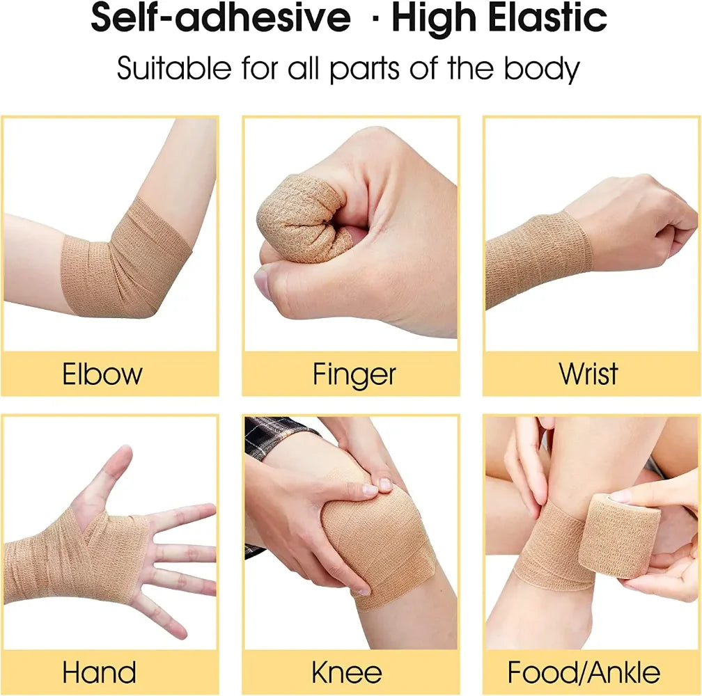 New Hot Elastic Bandage Elastoplast Self Adhesive Tape Sports Protect Wrist Palm Finger Arm Shoulder Knee Ankle Pets Leg Tattoo