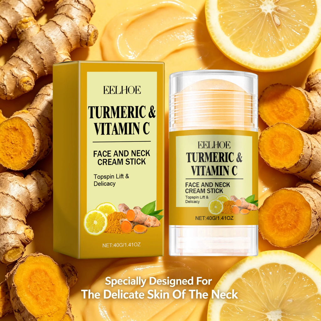 Turmeric Face Stick Vitamin C Neck Cream Revitalizing Brightening Moisturizer Clay Mask Balm For Even Tone Deep Pore Purifying