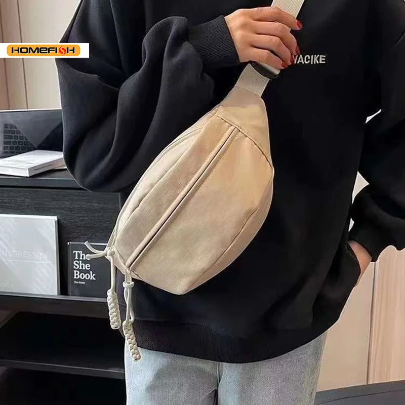 HOMEFISH Men Women Casual Crossbody Chest Bag Versatile Sport Sling Bag