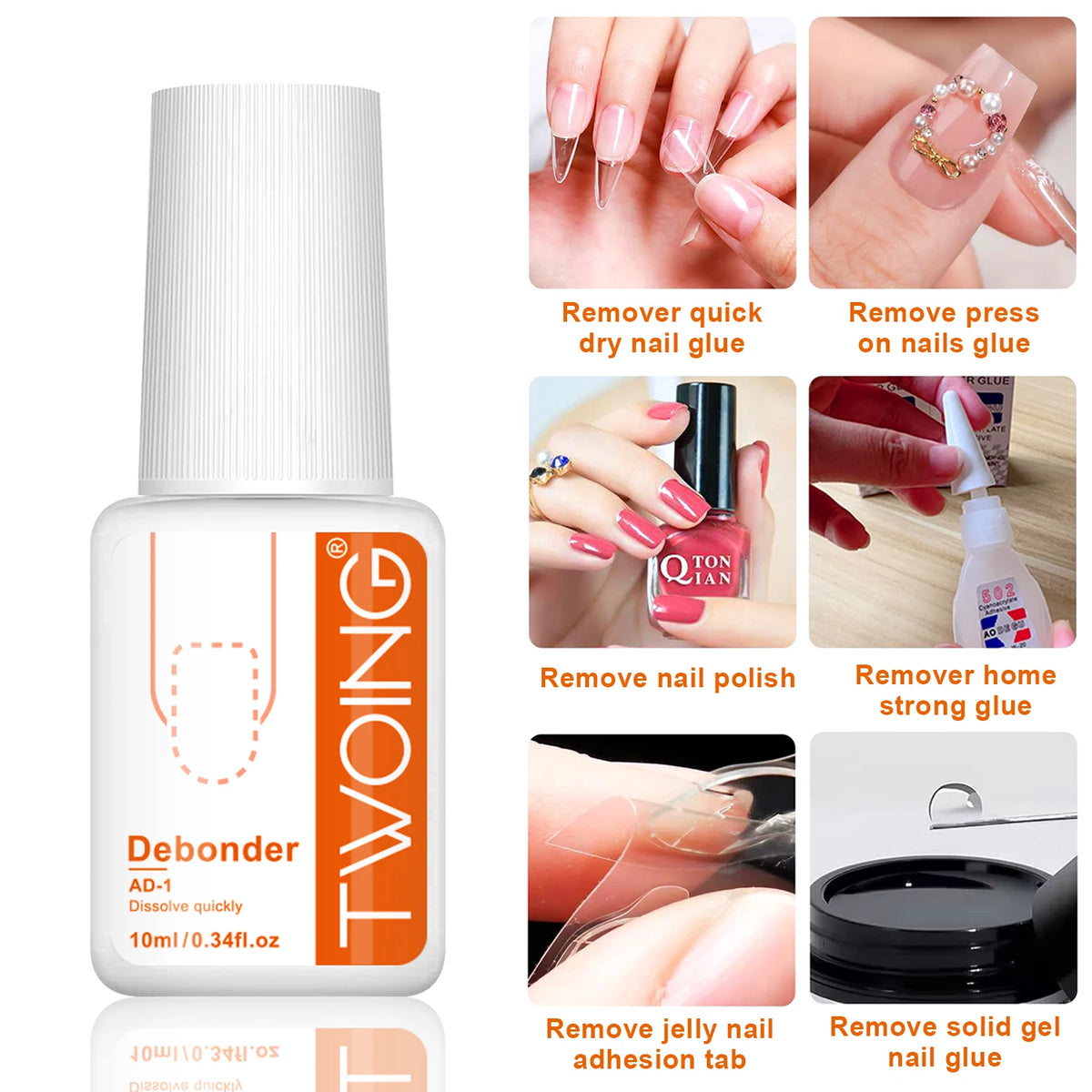 7g Super Strong Nail Glue For False Nail Tips, Acrylic Nails,Press On Nails,Fake Nails Art Decoration Lasting Adhesion