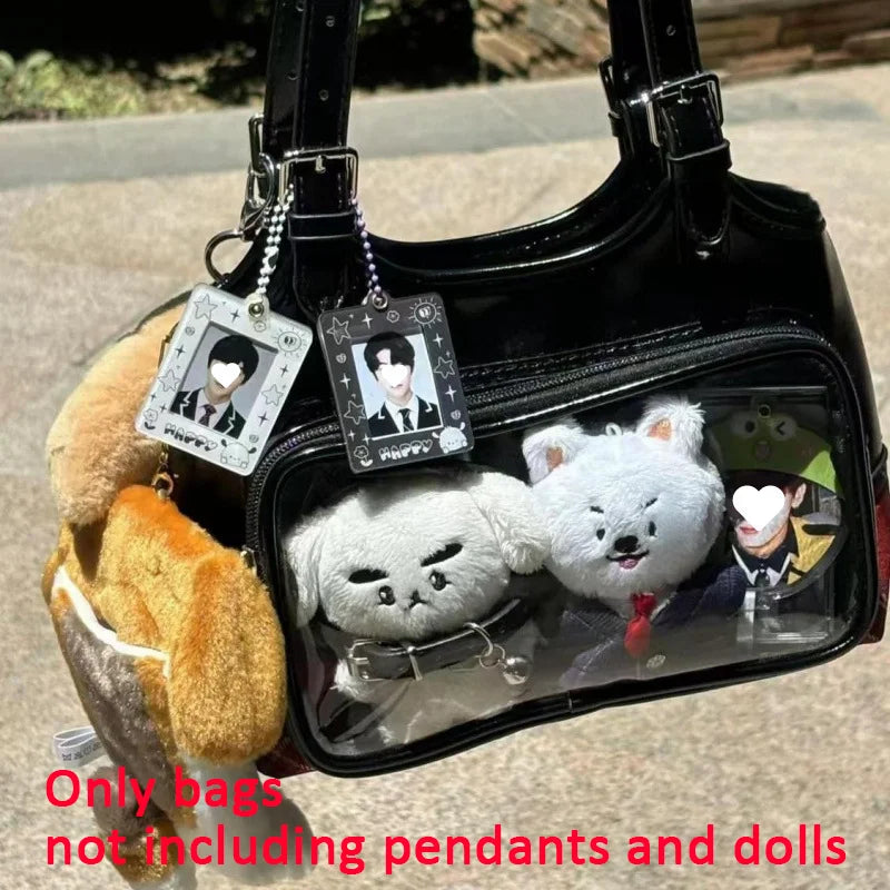 Anime Two-Dimension Japanese Uniform Bag Jk Shoulder Bag Large Capacity Crossbody Versatile Badge Display Bag Doll Itabag Purse
