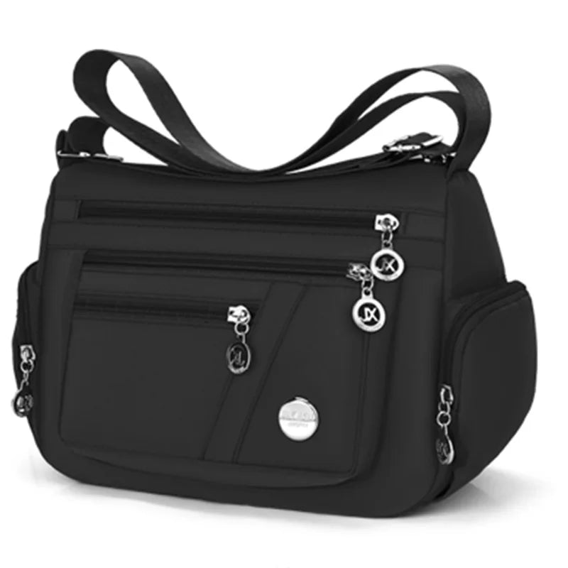 New Style Neutral Nylon Fabric Ladies' Handbag Oxford Cloth Shoulder Strap Crossbody Bag Travel Bag Multi-Compartment Casual Bag