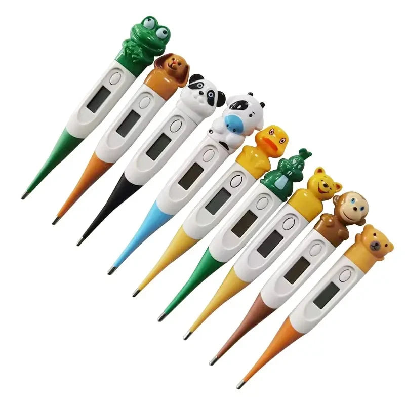 Children's Cartoon Soft-Headed Electronic Thermometer for Infants, Young Children, Adults, Temperature Display,Precise Household