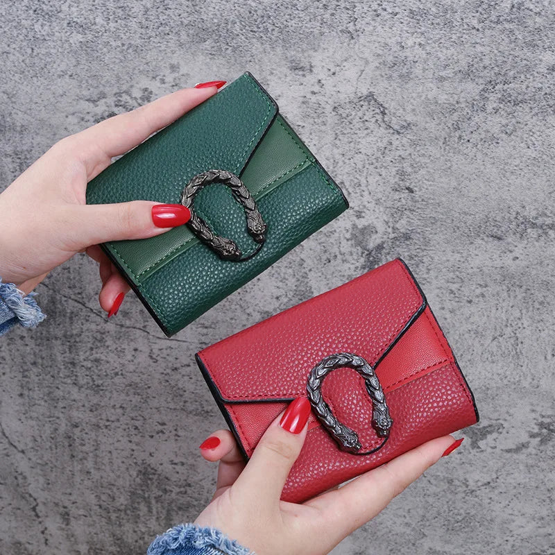 Fashionable Wallet Zipper Coin Purse Women Short Wallets Handbag Women's Clutch Bag Card Holder Pu Leather Wallet Folding Walle