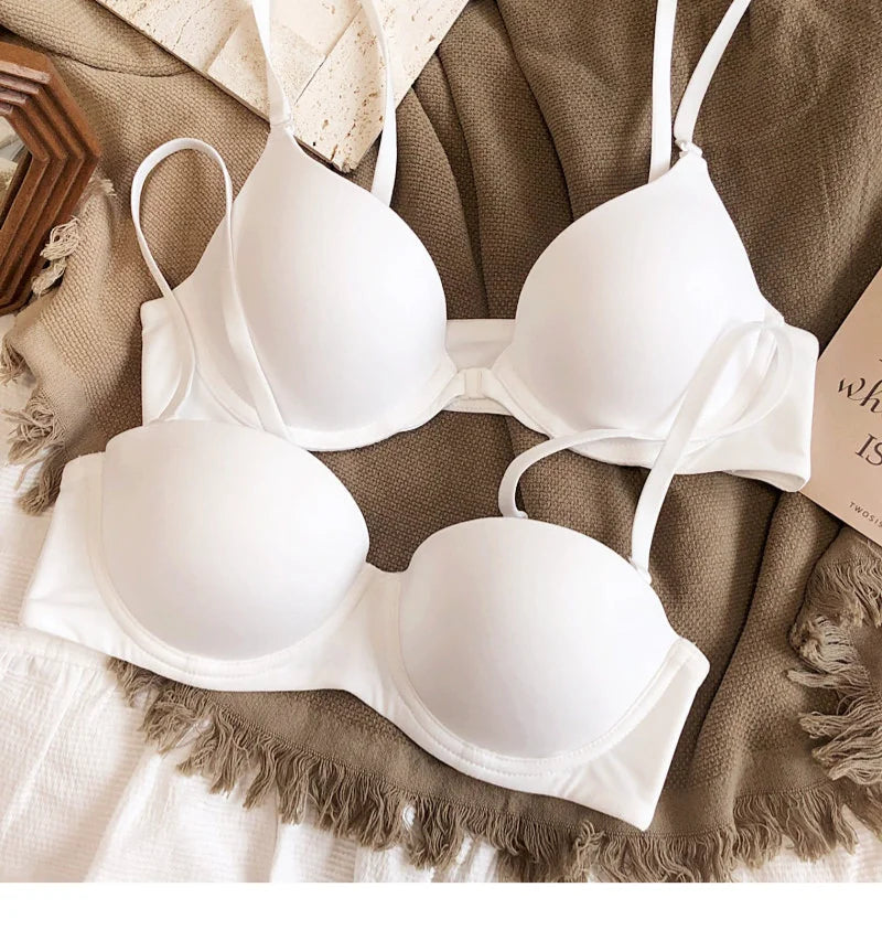 1/2 Cup Seamless Bras For Women Underwear Push Up Bra Bralette Comfort Soft Invisible Brassiere Non-Wire Simple Sexy Lingerie Pu