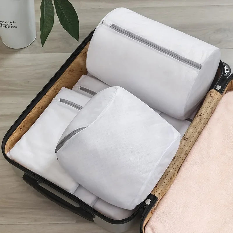 1/2pcs Versatile Shoe Washing Bag - Durable Mesh Laundry Bag for Sneakers Running Shoes Socks & Bras with Zipper Laundry Bag