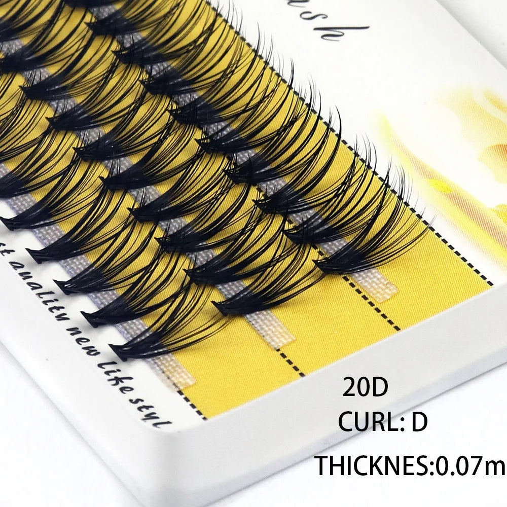 20D/30D Mink Eyelashes 1 Box/60 Bundles Natural Eyelash Extension 3D Russia Individual Eyelash Cluster Makeup Tools Lashes Cilia