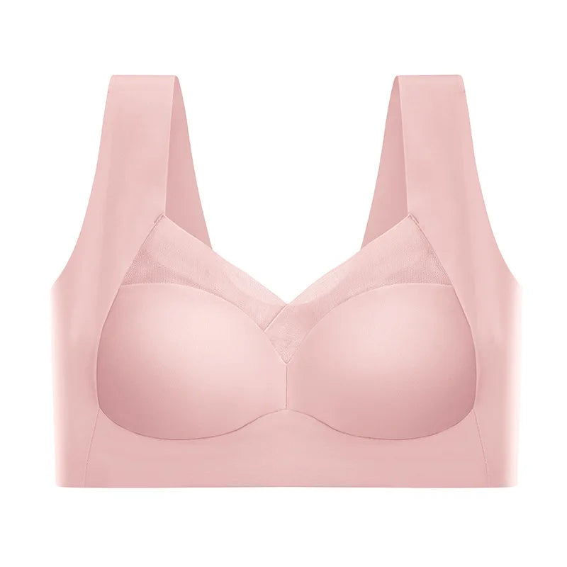 EUR/USA Size Women Breathable Sports Bra Inner Support Push Up Brassiere Vest Patchwork Mesh Gym Underwear Tops Padded Bras