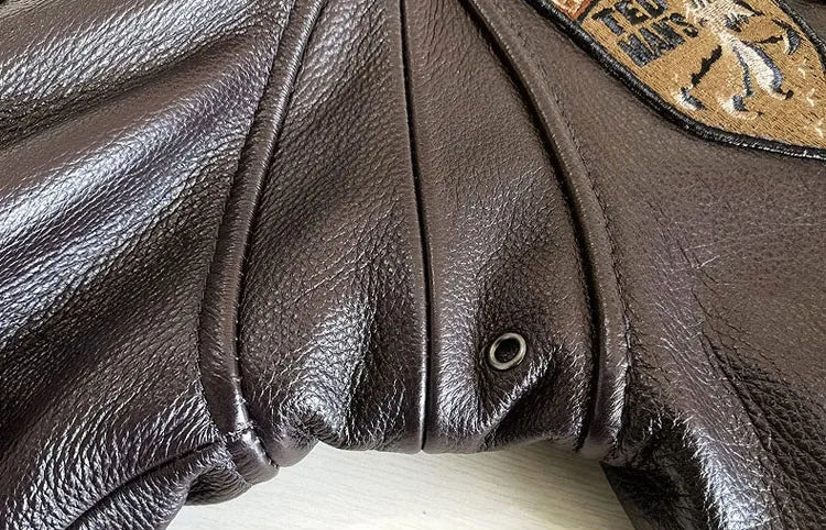 Dark Brown G1 Pilot Leather Jacket Women Military Style Plus Size 3XL Natural Cowhide Autumn Aviation Genuine Leather Coats
