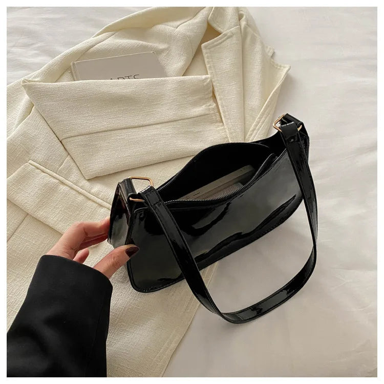 New Simple Casual Underarm Women's Bag Foreign Textured Hand Carry Small Square Bag Fashion Versatile Commuter Shoulder Bag