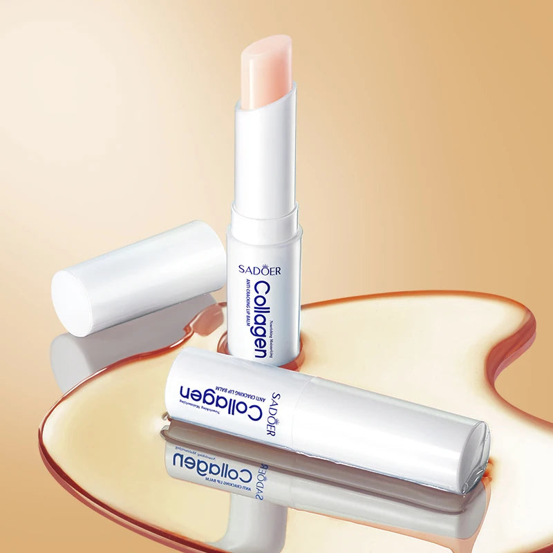 SADOER Collagen Moisturizing Lip Balm Nourishing Anti-Cracked Long-Lasting Hydration 1/2/3/5PCS Stick Lip Skin Care