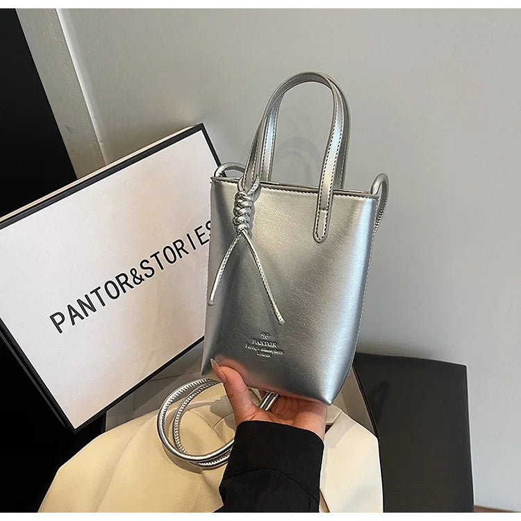 PU Leather Mini Crossbody Bag for Women 2025 New Korean Fashion Luxury Shoulder Bags Female Simple Retro Handbags and Purses