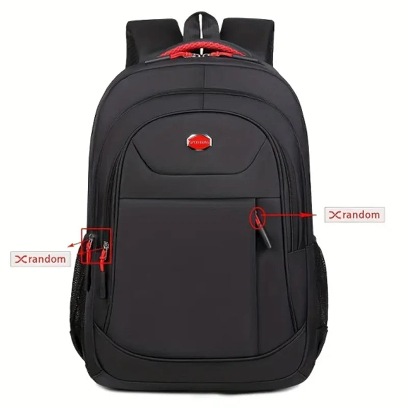 Versatile Men's Practical Backpack Multi-Color Option Multi-Pocket Adjustable Strap Lightweight for Daily Use Work Bag