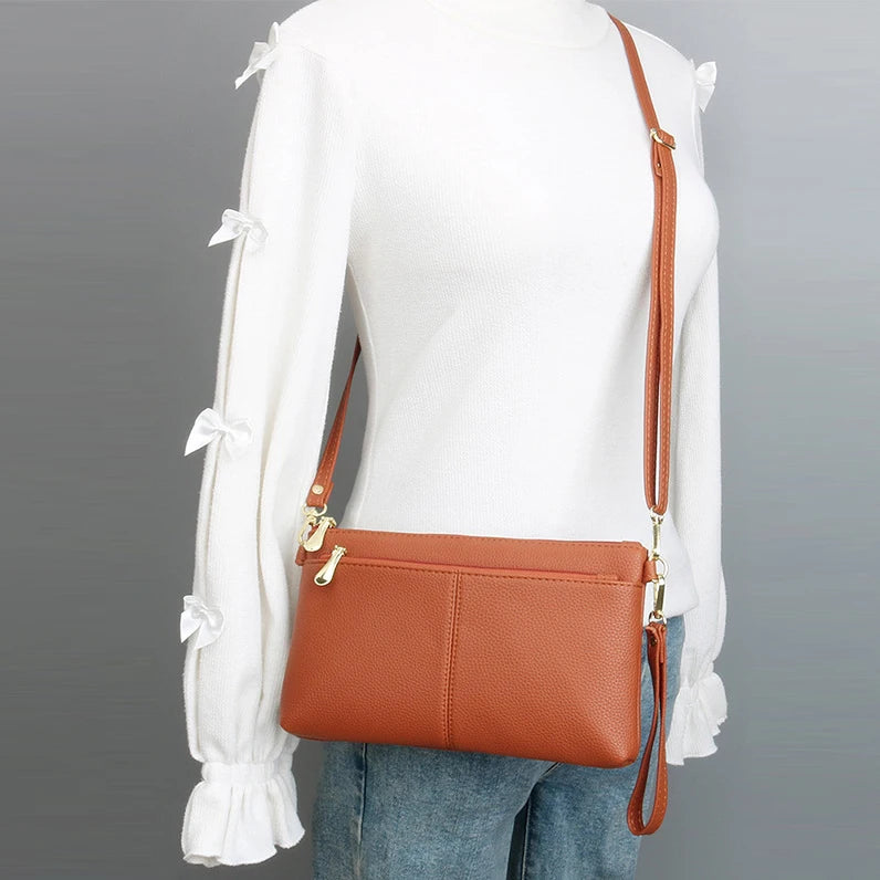Fashion Women Clutch Bag PU Leather Crossbody Bags Small Shoulder Handbag Female Mobile Phone Purse Bags