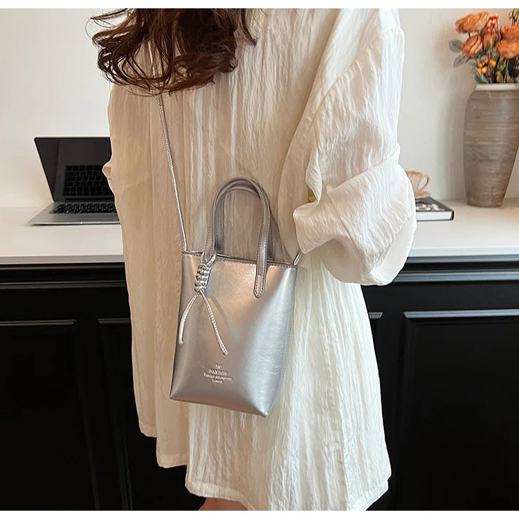 PU Leather Mini Crossbody Bag for Women 2025 New Korean Fashion Luxury Shoulder Bags Female Simple Retro Handbags and Purses