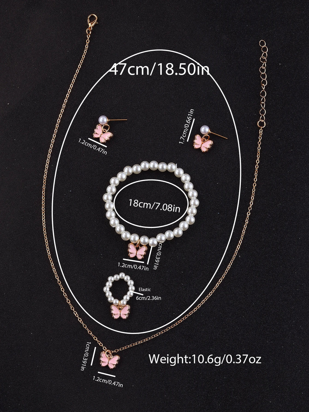 Square Electronic Watch Set with Beaded Butterfly Design and Spaceship Pattern Non-smartwatch Birthday Gift Without Box
