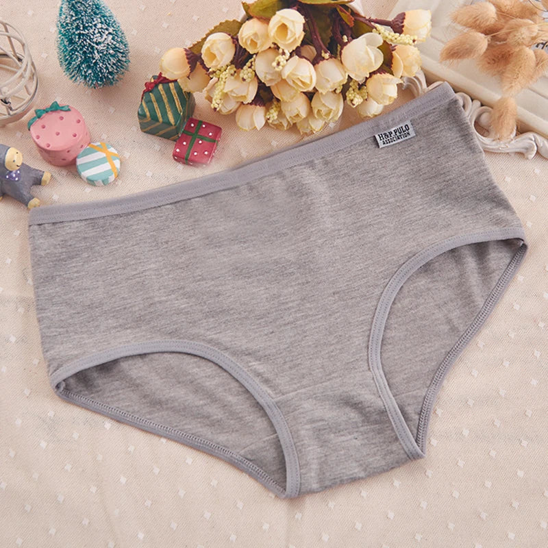7Pcs/Lot Plus Size Underwear Women's Panties Cotton Girl Brief Sexy Lingeries Shorts Underpant Solid Panty Female Intimate M-4XL