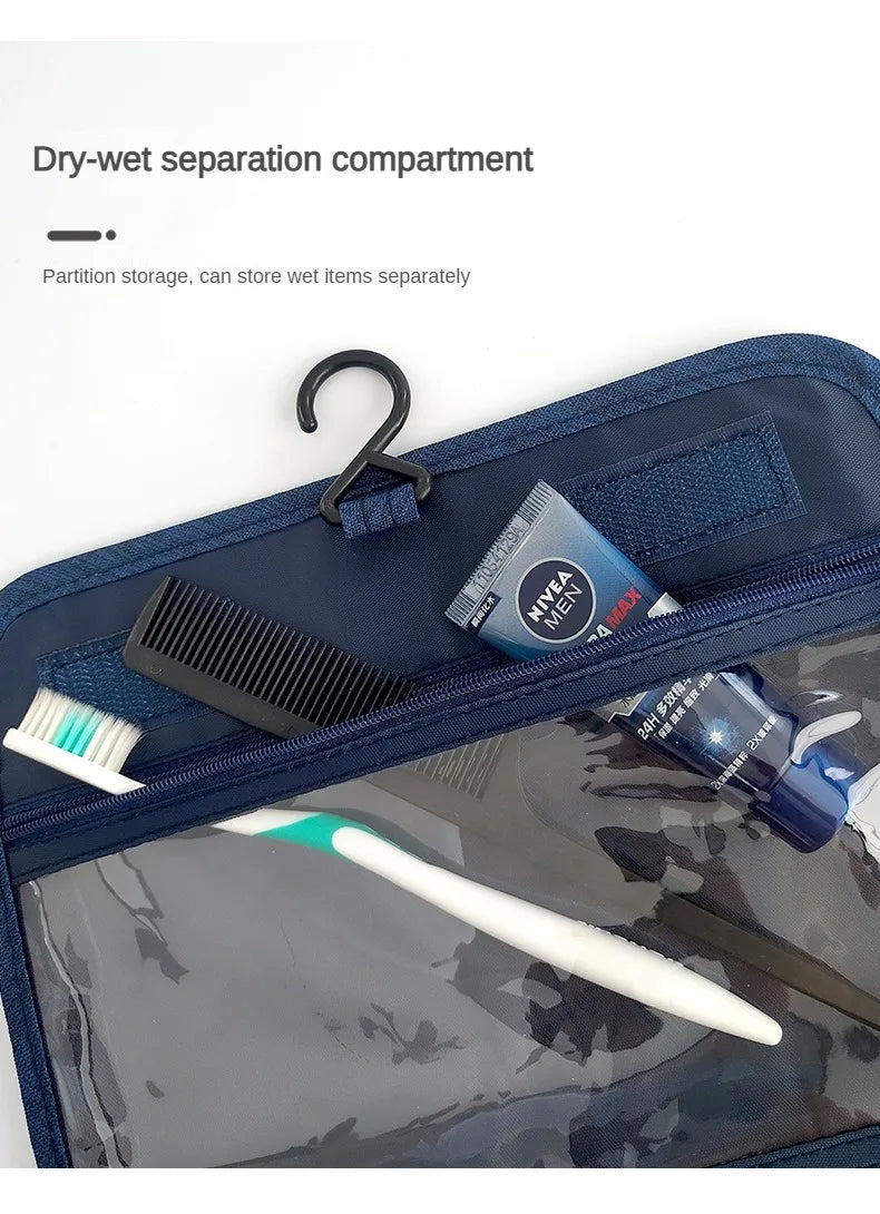 Travel Waterproof Cationic Hook Toiletry Bag Home Bathroom Makeup Product Storage Hanging Bag Beauty Organizing Bag