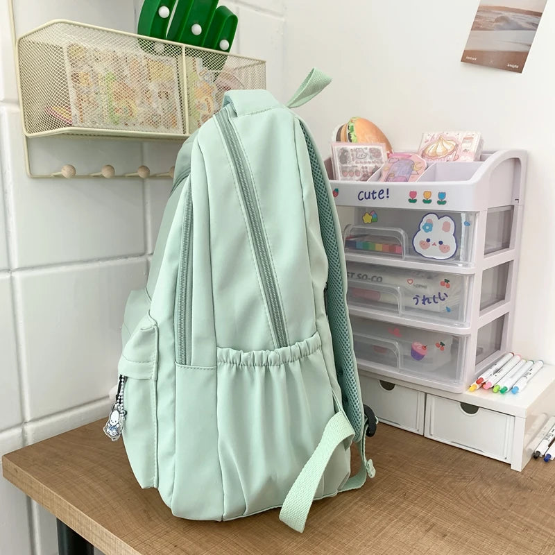 New Female Fashion Men High Capacity Waterproof College Backpack Trendy Women Laptop School Bags Cute Girl Travel Book Bag Cool