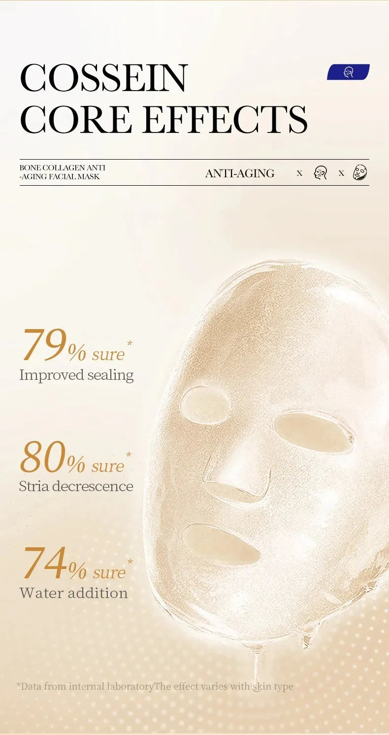 SADOER Collagen Face Sheet Mask Firming Moisturizing Repair Brightening Skincare