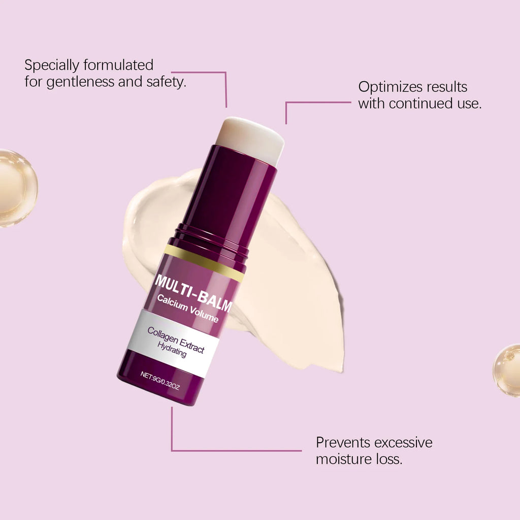 Multi Balm Calcium Volume Firming Skin Hydrating Nourishing Smoothing Collagen Moisturing Stick Suitable for Eyes Neck Face