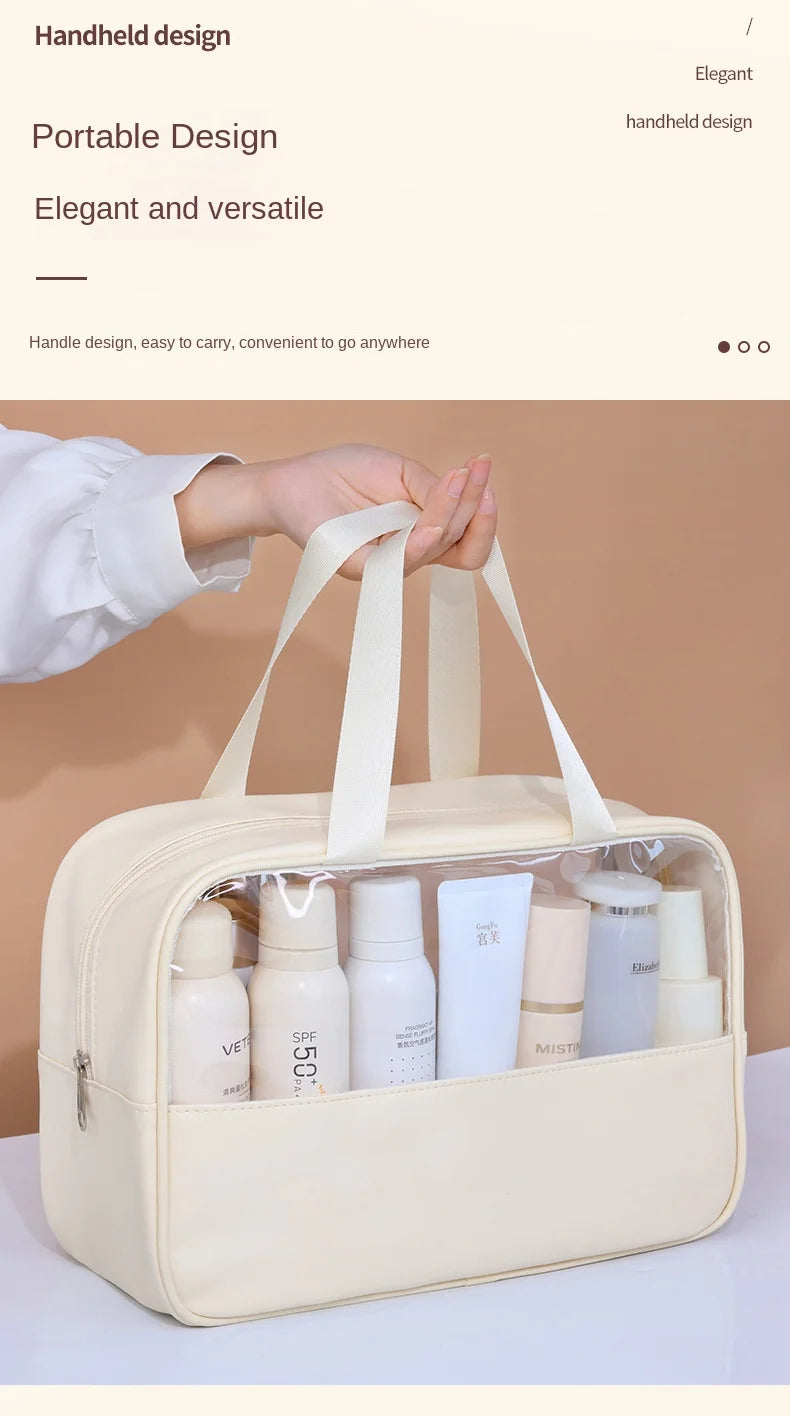 Portable Travel cosmetic bag Women Transparent Makeup Bag Large-Capacity Bath Wash Bags Multifunction Waterproof Storage Case