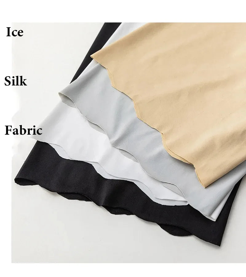 Seamless Ice Silk Safety Short Pants Women Thin Plus Size High Waist Under Skirt Boxers Panties Anti Rub Thigh Safety Shorts