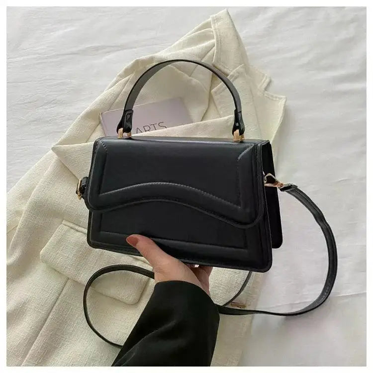 High Quality PU Leather Handbag Purse Women's Bag Solid Color Shoulder Crossbody Bags Lady Messenger Small Tote for Women Girls
