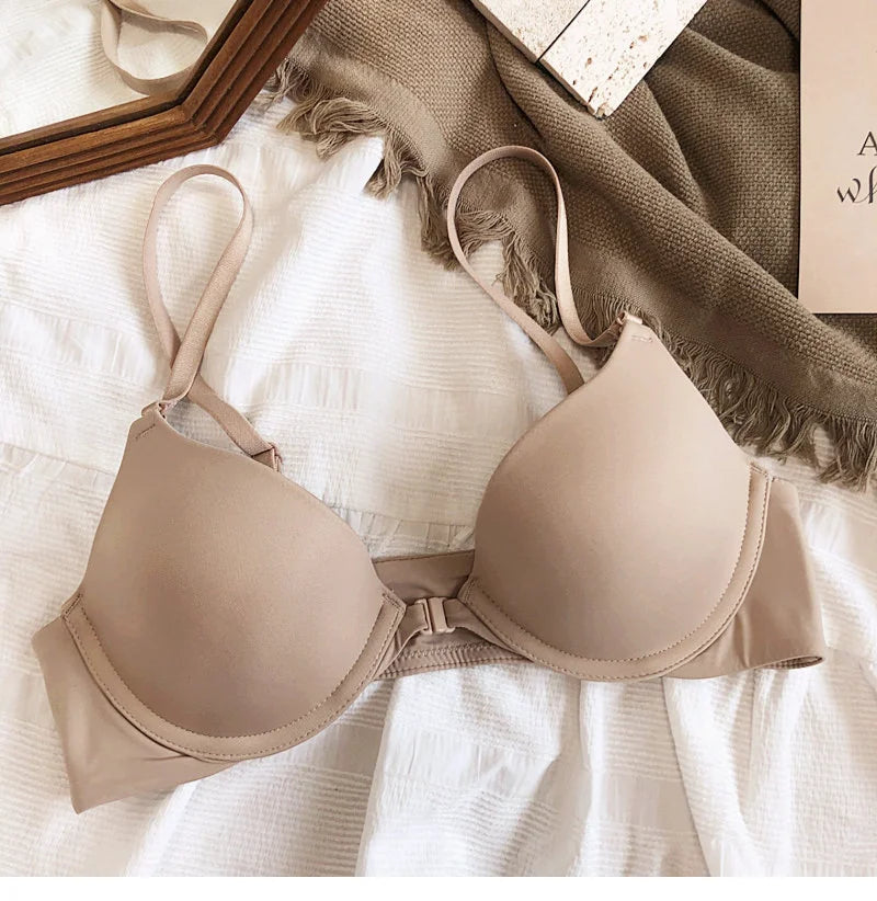 1/2 Cup Seamless Bras For Women Underwear Push Up Bra Bralette Comfort Soft Invisible Brassiere Non-Wire Simple Sexy Lingerie Pu