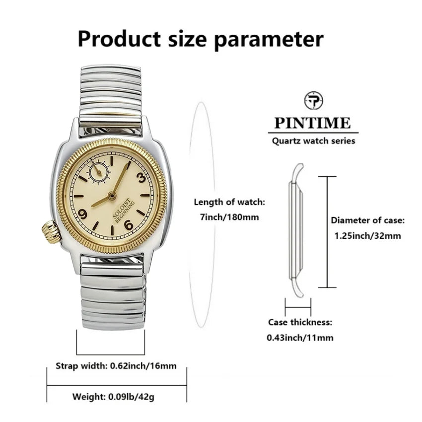 Y2K Waterproof Japanese Retro Luminous Wristwatch for Men And Women Premium Stainless Steel Quartz Watch שעון יד קוו for Couple
