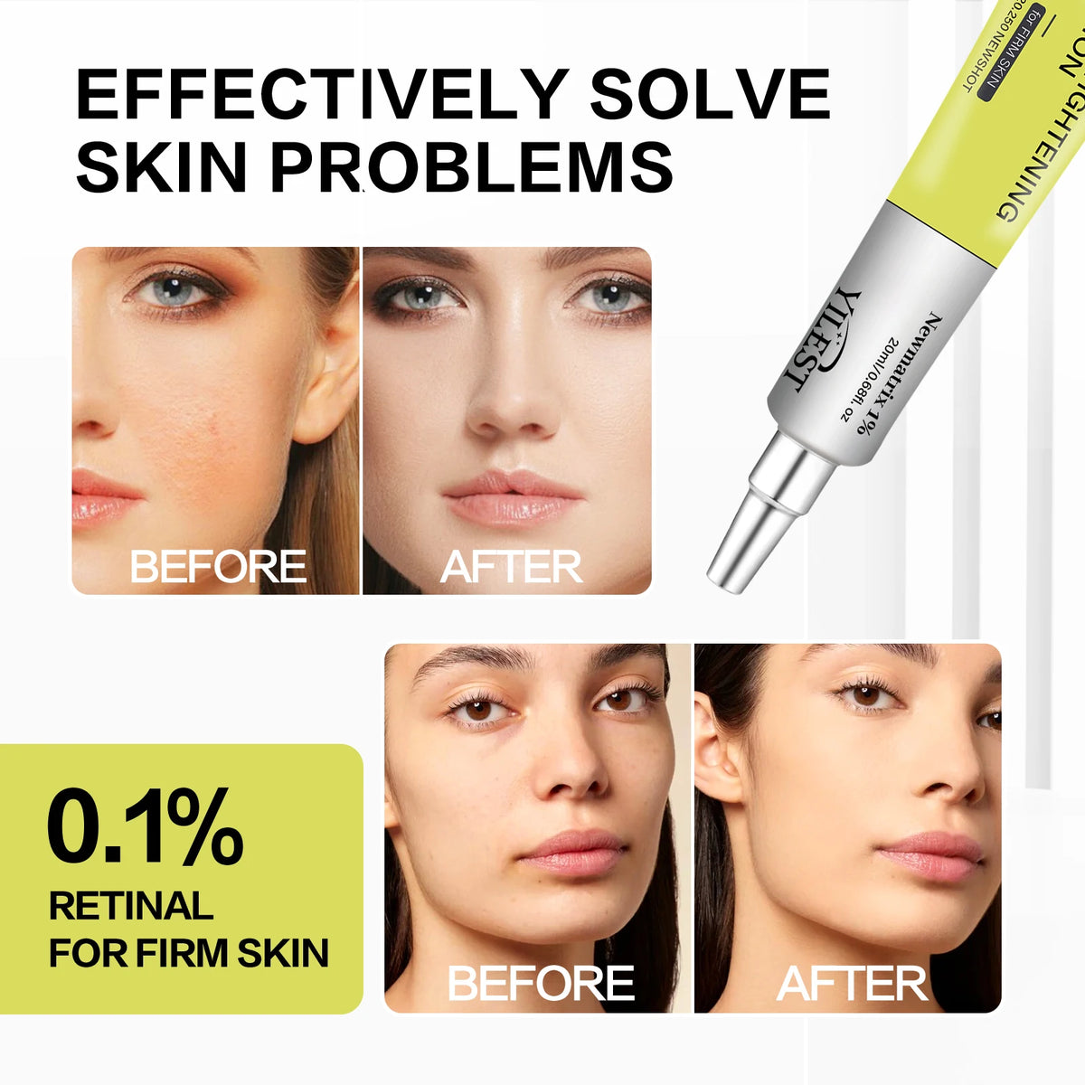 Retinal Eye Cream 20ml with Retinol Ceramide Panthenol Hydrating Firming Eye Care Cream for Fine Line Skin Care