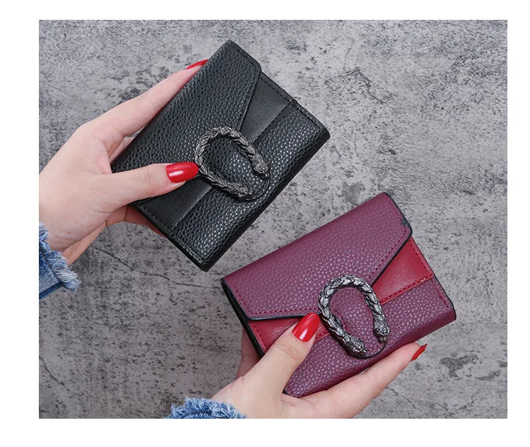 Fashionable Wallet Zipper Coin Purse Women Short Wallets Handbag Women's Clutch Bag Card Holder Pu Leather Wallet Folding Walle