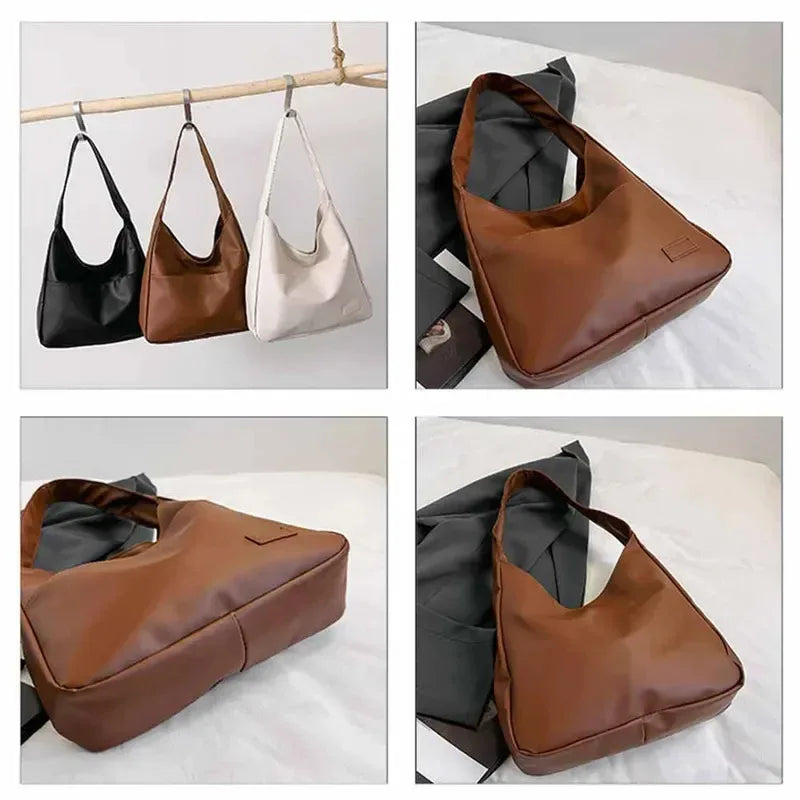Simple Large Capacity Casual Retro Shoulder Bag, Casual Commuting Fashionable Handbag