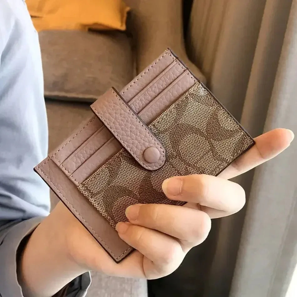 New in Women Short Small Wallets Fold Card Holder ID Bag Coin Purse Ladies Wallets Anti-degaussing Driver's License Card Holder