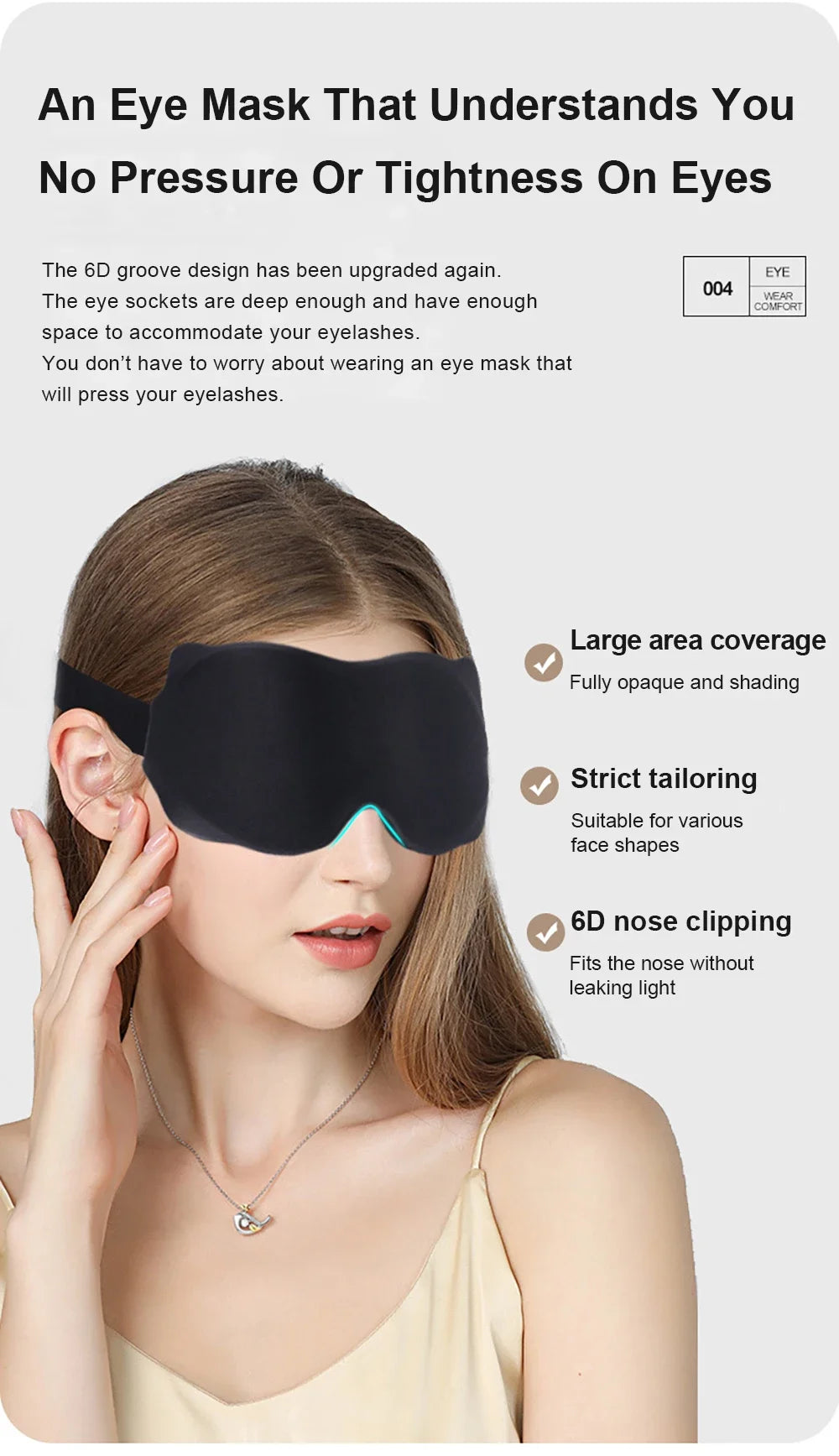3D Sleeping Mask Block Out Light Soft Padded Sleep Mask For Eyes Slaapmasker Eye Shade Blindfold Sleeping Aid Face Mask Eyepatch