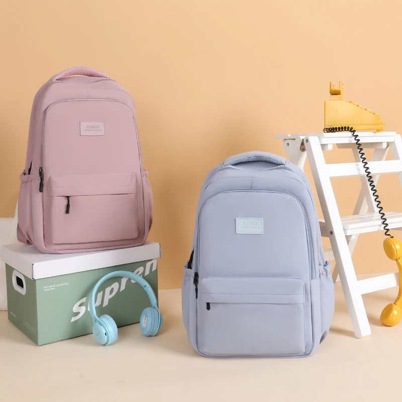 New Female Fashion Men High Capacity Waterproof College Backpack Trendy Women Laptop School Bags Cute Girl Travel Book Bag Cool