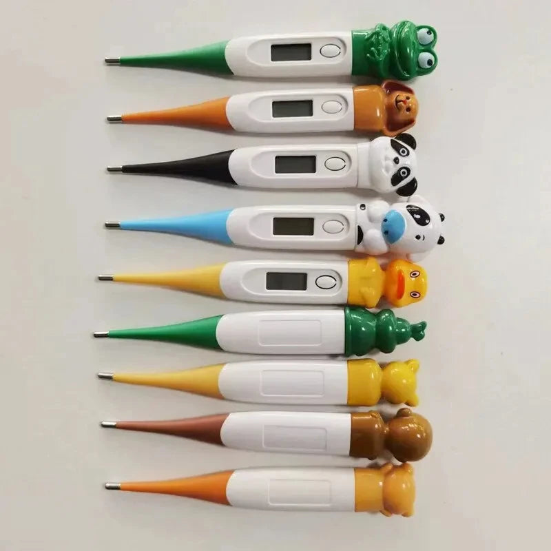 Children's Cartoon Soft-Headed Electronic Thermometer for Infants, Young Children, Adults, Temperature Display,Precise Household