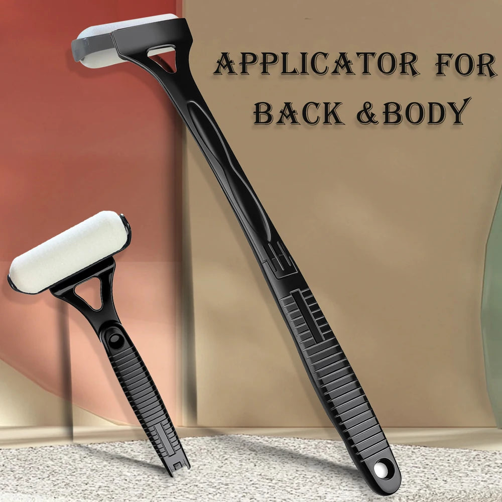 Lotion Applicator Self Sunscreen Tanning Back Applicator Stick Portable Long Handle Foldable With Two Replacement Heads