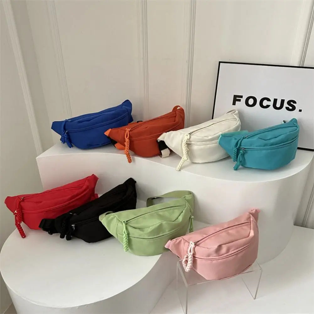 Half Moon Women's Chest Bag New Oxford Cloth Large Capacity Waist Bags Waterproof Multifunctional Running Belt Bags Sport