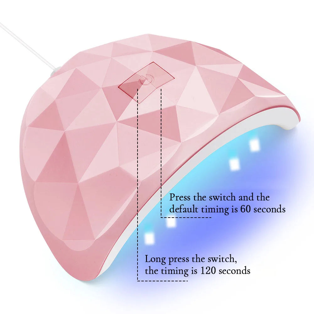 Nail Dryer Lamp UV Light for Nails Eyes Protection UV Lamp for Gel Nails Gel Nail Polish Curing Dryer Home Salon Tool