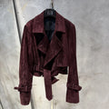 Ladies Blazer Leather Coat Office Lady Sheepskin Jackets Female Genuine Leather Outwear
