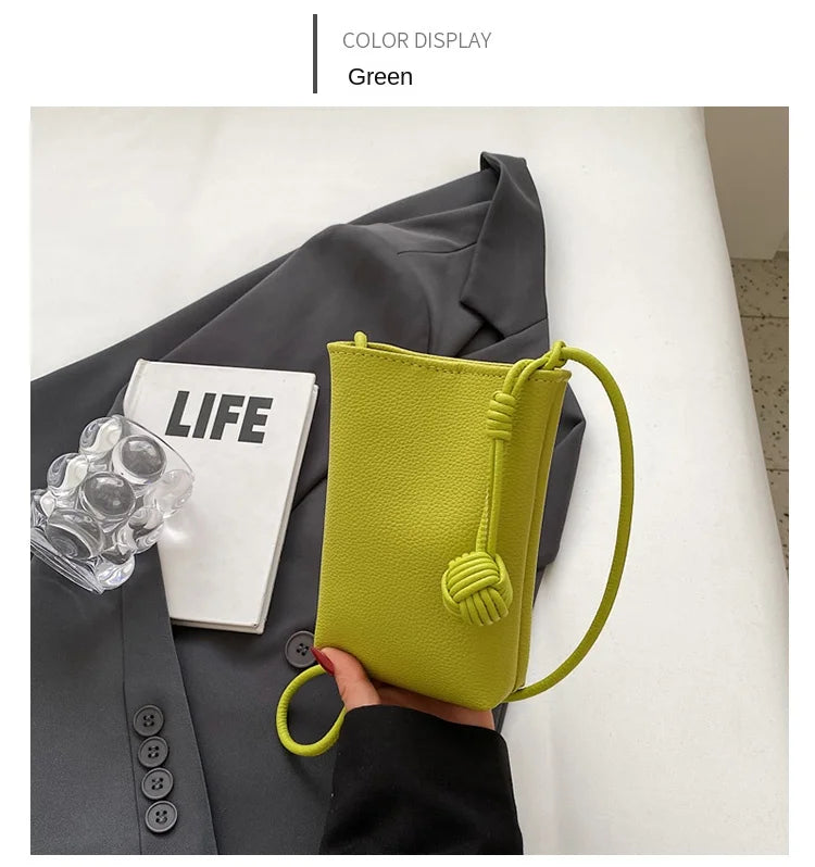Women Leather Small Crossbody Bag Designer Cell Phone Bag Lightweight Fashion Shoulder Bag Ladies Travel Purse