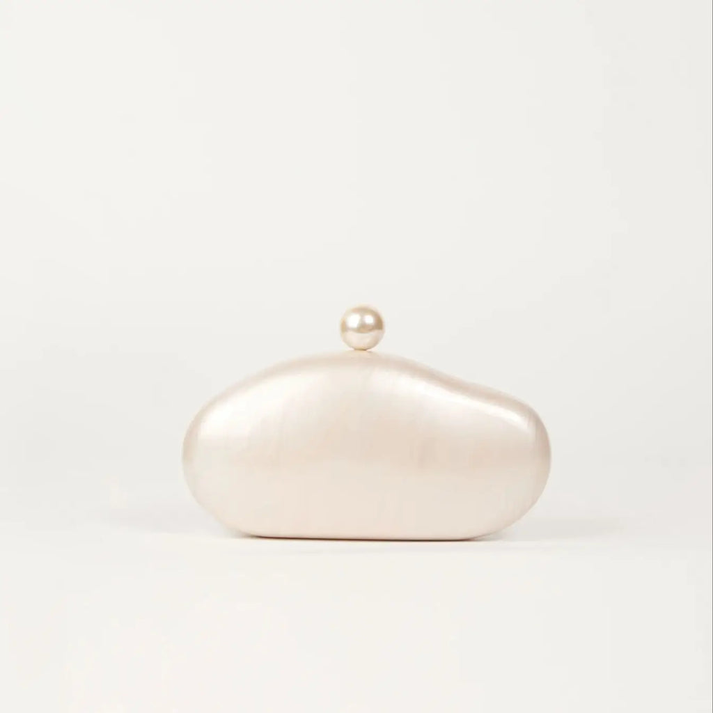 Shell Clutch Bag Acrylic Pearl Color Purse Women Wedding Evening Party Cute Ivory Pearl Coffee Color Handbag New 2024