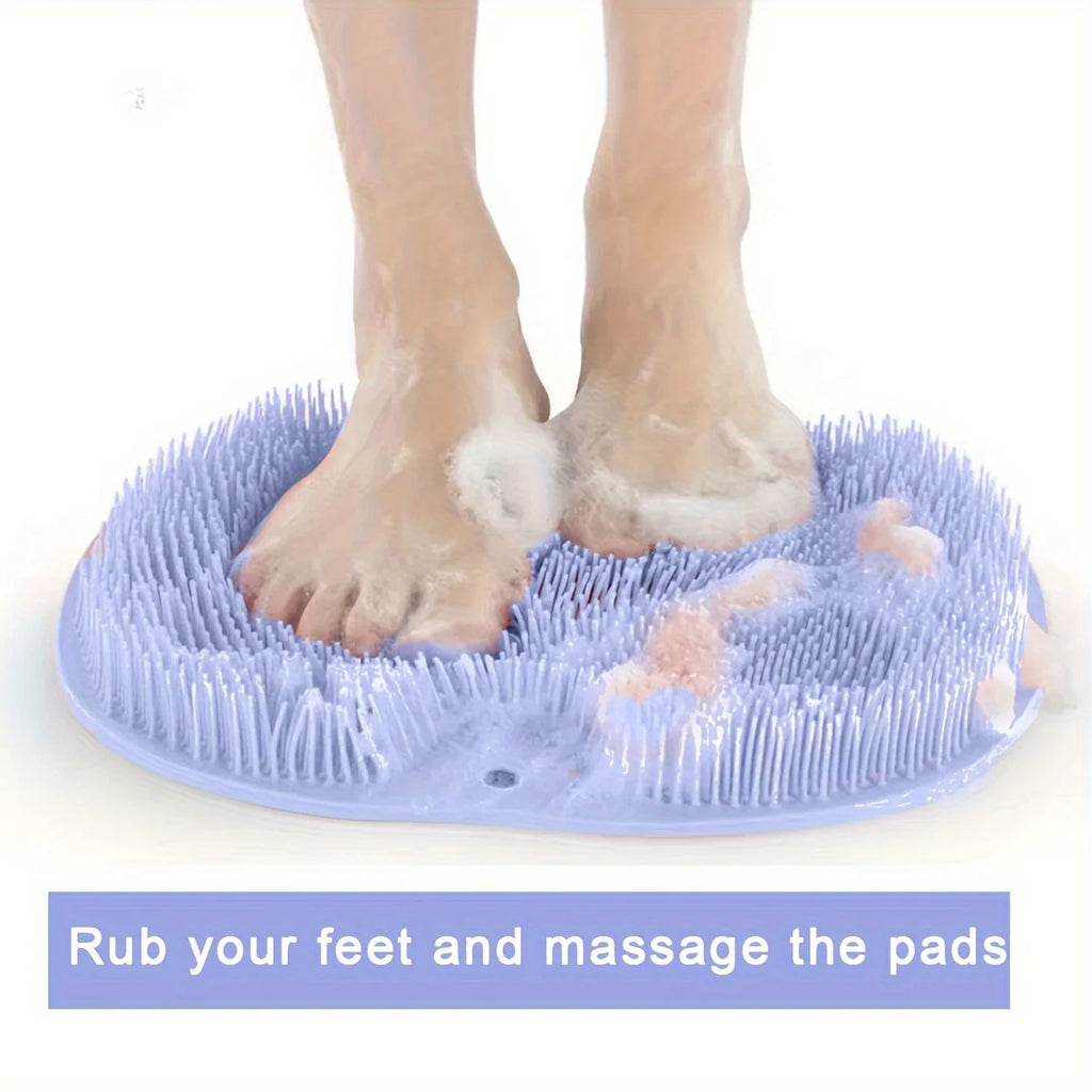 1pc Anti-Slip Shower Foot Scrubber Massager - Exfoliating Pads to Promote Blood Circulation, Bathroom Accessories