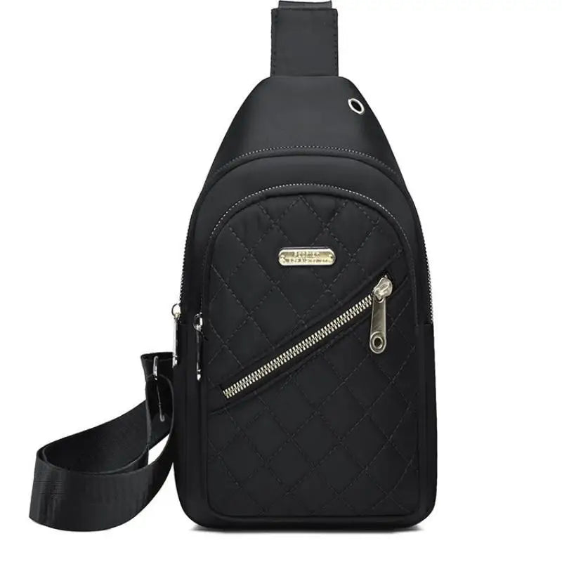 Homefish Embroidered Composite Fabric Chest Bag For Women Casual Lightweight Leisure Shoulder Backpack Daily Shopping Travel