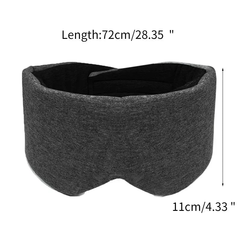 Sleep Mask for Men Women,100% Cotton Sleep Eye Mask with Fully Adjustable Strap, 100% Light Blocking Eye Mask for Sleeping, 0 Pressure Eye Covers for Travel Yoga Nap (Gray)