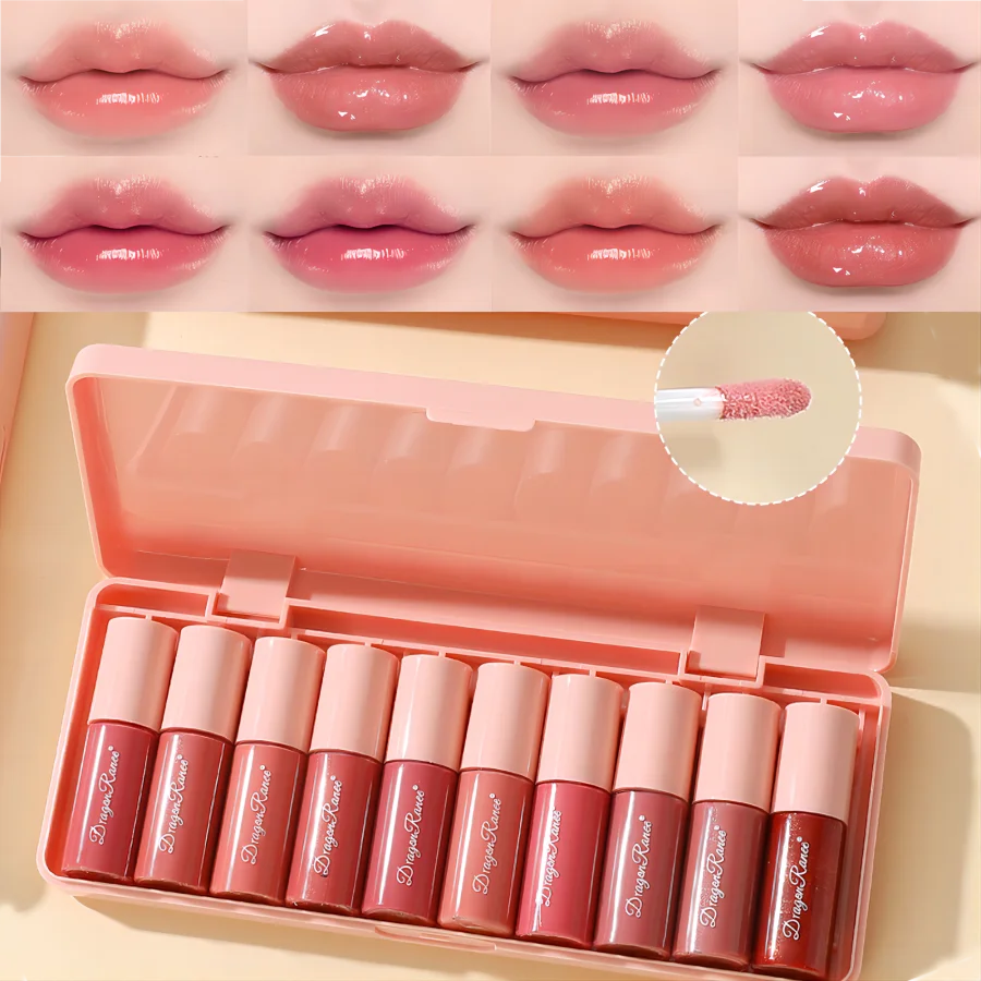 Shimmering Lip Glosses, Easy-To-Apply Lip Glaze, Non-Stick, Non-Fading, Moisturizing, Shiny Lip Gloss