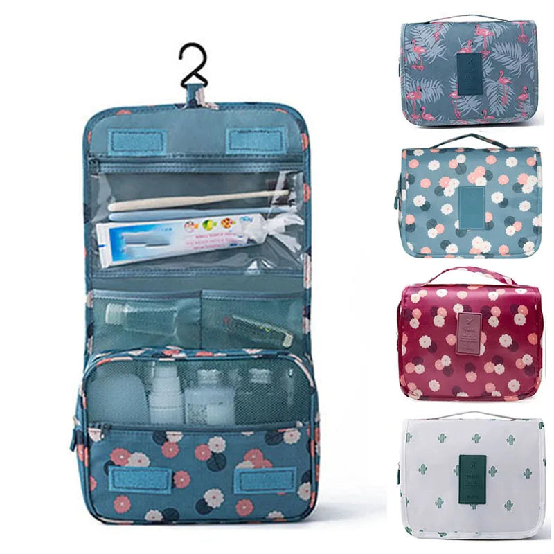 Multifunctional Travel Hook Wash Bag Cosmetics Storage Bag Waterproof Toiletries Beauty Organizer Ladies Bathroom Storage Bag